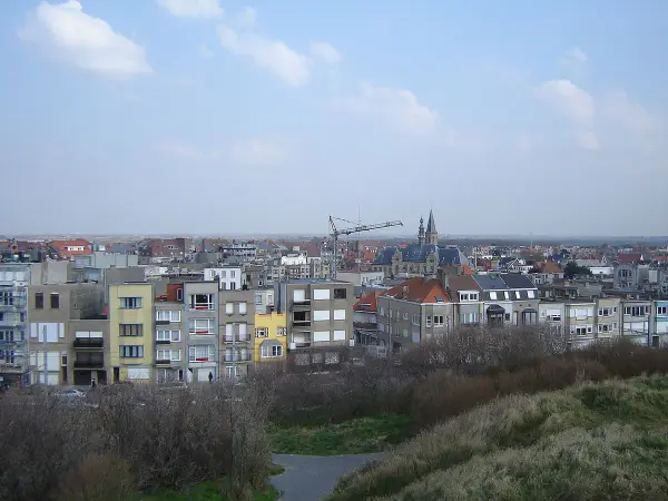 Skyline view of the Belgian coast near De Haan