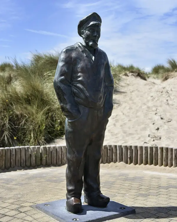 De Panne pier and beach area on the Belgian coast