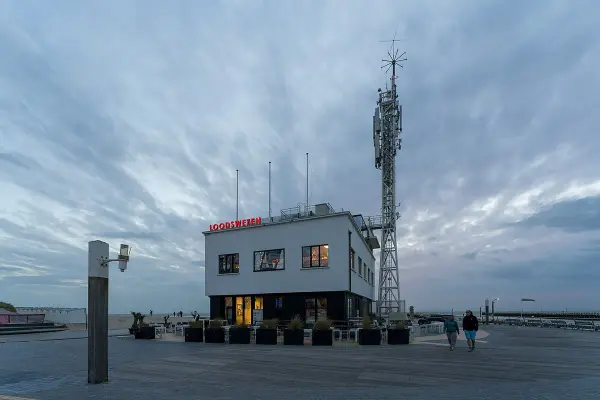 Beach and seafront at Nieuwpoort-Bad, Belgian coast