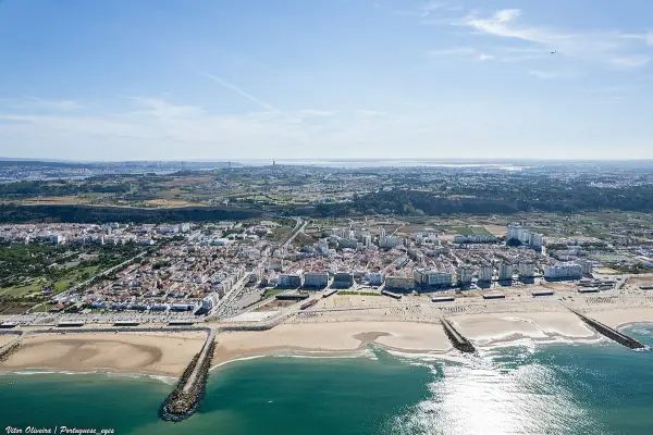 Praia da Adica in Almada, Portugal