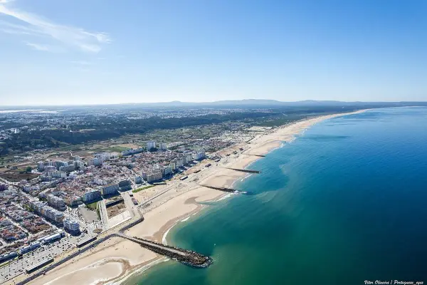 Praia da Adica in Almada, Portugal